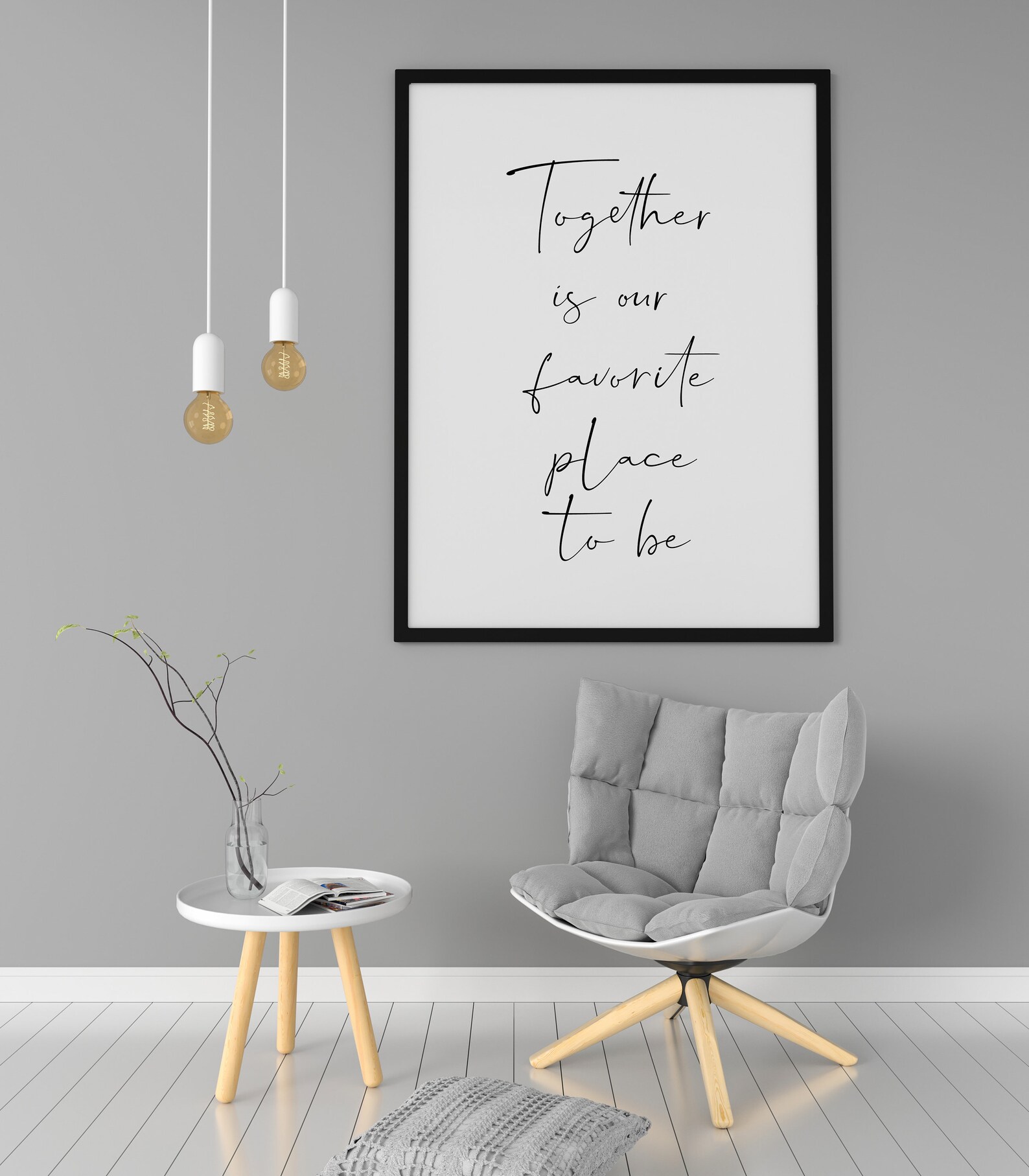 Above Bed Art Poster for Couples Bedroom Decor Black and Etsy