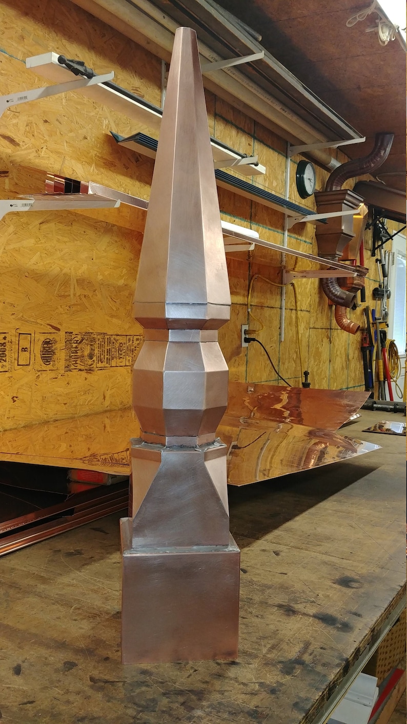 Copper Roof Finial Garden Spire Etsy