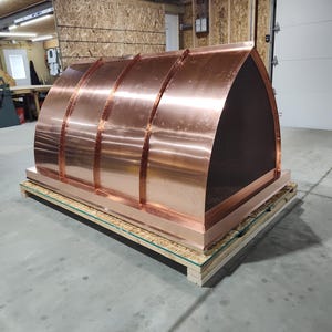 Arched Cathedral Chimney Cap | 16oz Copper | French Curve or Flat Top | Any Size
