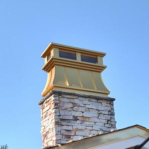 COPPER CHIMNEY CAP* Flue*Fireplace*Mantle*Copper*Steel*Aluminium