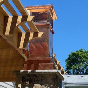 Copper Chimney Pot – Stepped Classic | 20x44 | 16oz Handcrafted | Any Size