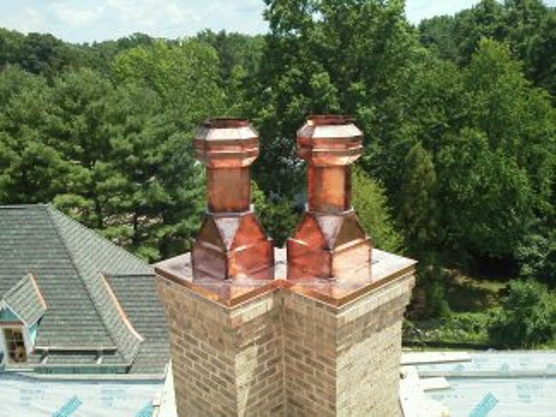 Copper Chimney Pot Chimney Cap Flue Cover Etsy