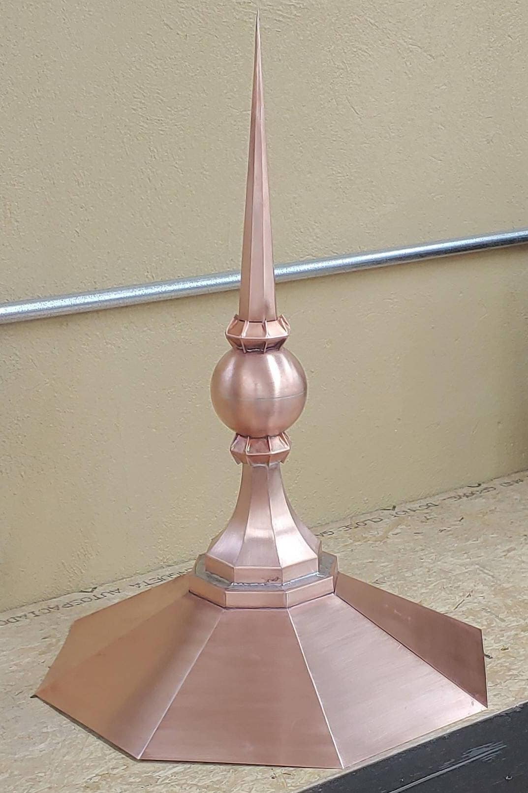 Copper Roof Finial Garden Spire Home Decor Etsy