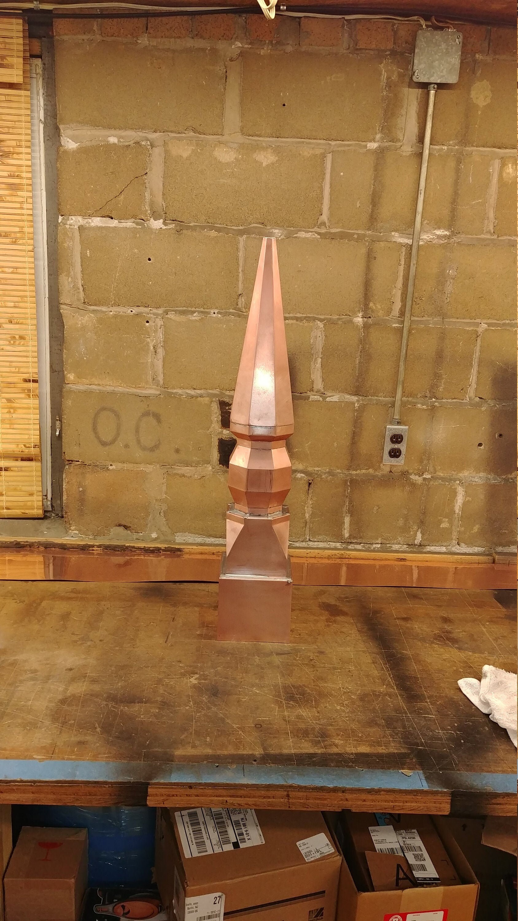 Copper Roof Finial Garden Spire Etsy