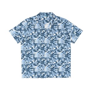 Navy Men&#39;s Hawaiian Shirt (AOP)