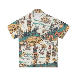 HAWAIIAN Shirt, ALOHA POLY Shirt, Cuban Collar Shirt, Abstract Graphic Printed Comfort Color Mens Casual Short Sleeve Summer Button-UpShirt