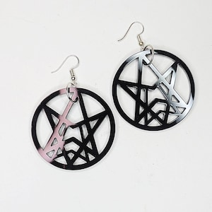 Chaos Star Circle  Earrings
