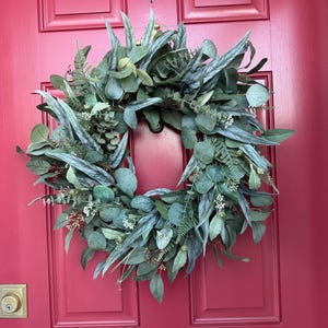 Farmhouse Mixed Eucalyptus Everyday Wreath
