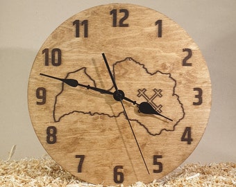 Plywood wall clock MARA CROSS