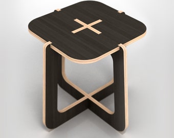 Wooden stool. Digital file for CNC