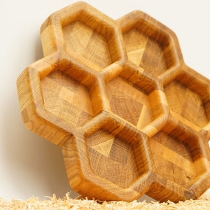 Hartholz Endgrain Snack Tablett HONEY