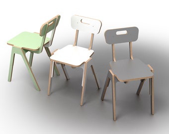 Stackable chair. Digital file for CNC