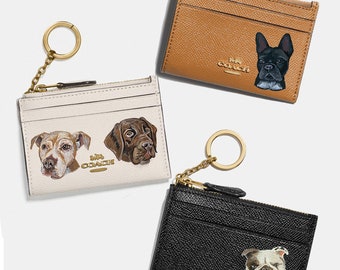 Colorful Oil Cute Schnauzer Dogs Wallets For Men Women Long Leather Checkbook Card Holder Purse Zipper Buckle Elegant Clutch Ladies Coin Purse 