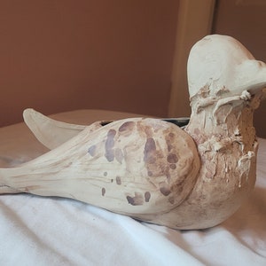 Ceramic pigeon Planter sculpture slipcast porcelain handmade: Meep