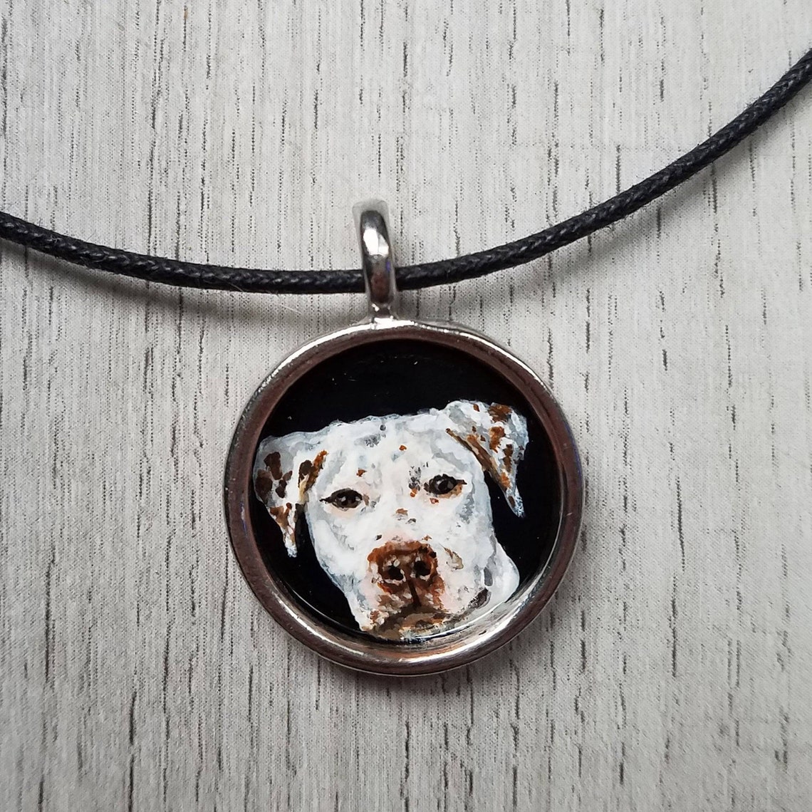 Custom Handpainted Pet Portrait Pendant Charm Necklace Etsy