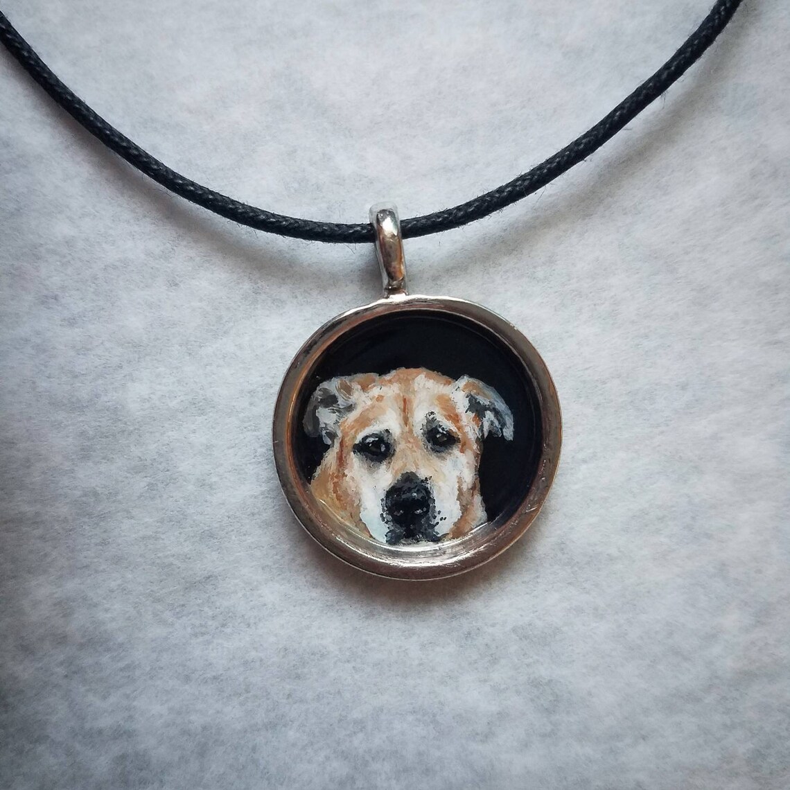 Custom Handpainted Pet Portrait Pendant Charm Necklace Etsy