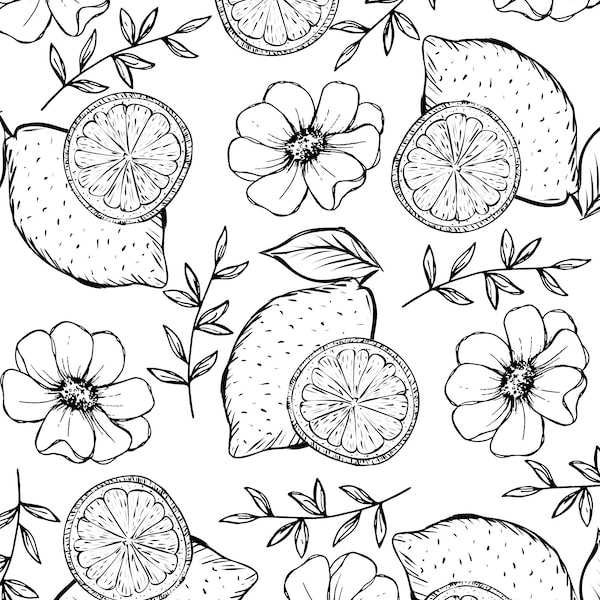 Printable Lemon Coloring Pages Lemon Coloring/ Adult Coloring Pages ...