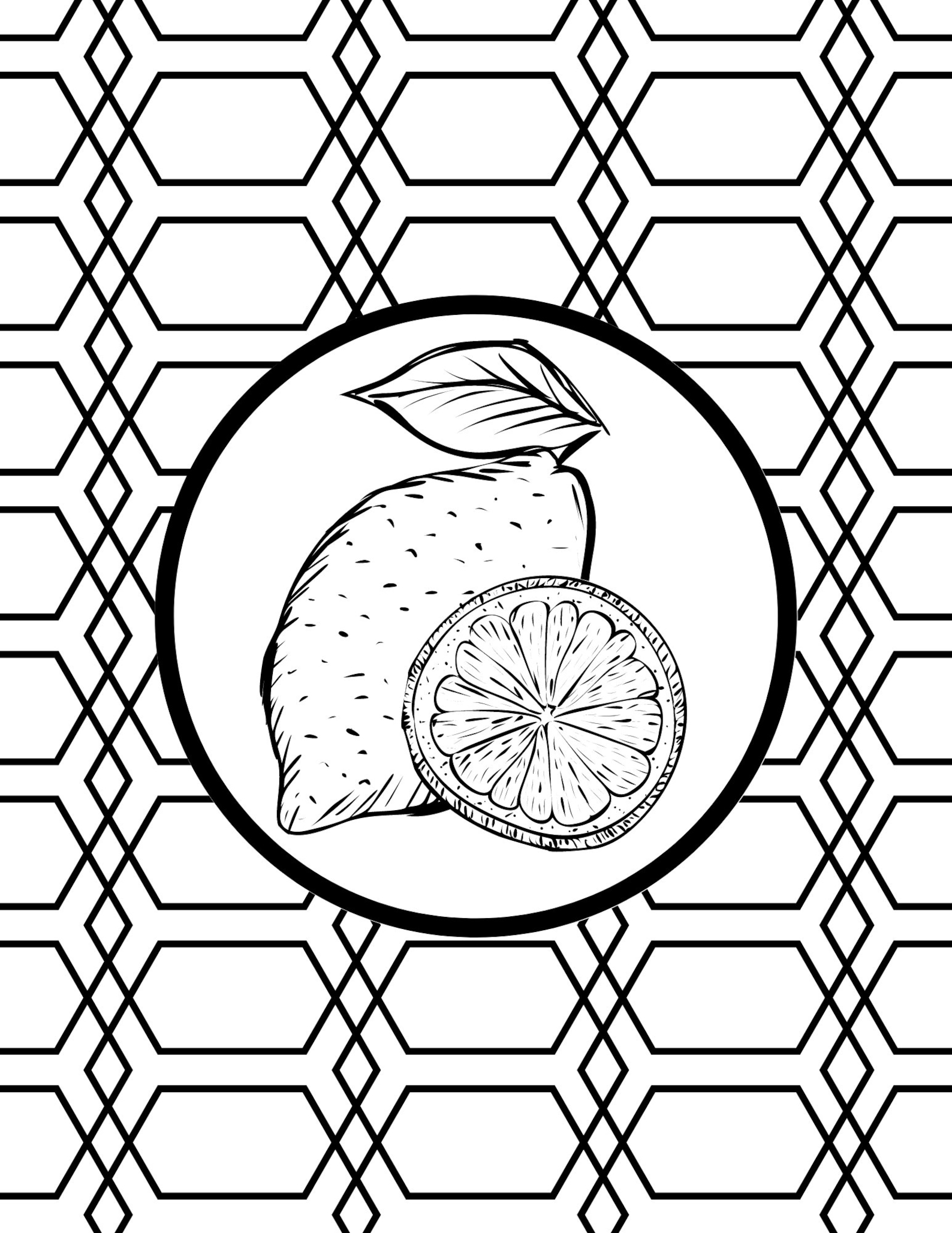 Printable Lemon Coloring Pages- Lemon Coloring/ Adult Coloring Pages ...