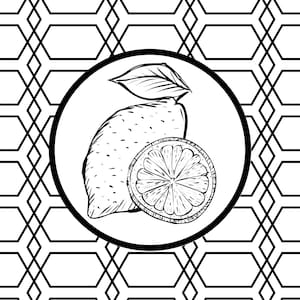 Printable Lemon Coloring Pages- Lemon Coloring/ Adult Coloring Pages ...