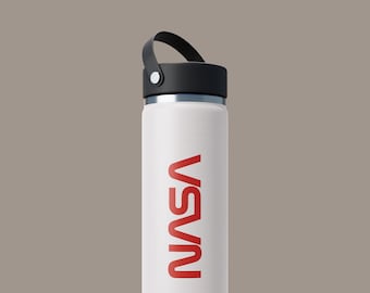 NASA Worm Logo Vinyl Decal | Waterproof Space Sticker | Retro Die Cut Vinyl