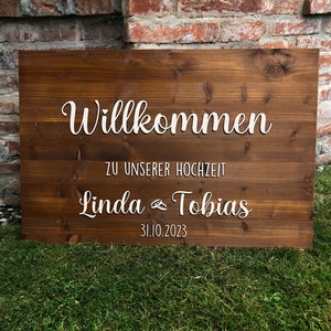 Personalized Wedding Sign Wood | Welcome Sign Wedding Party Decoration | Wedding Gift Bride and Groom Keepsake Modern Wedding