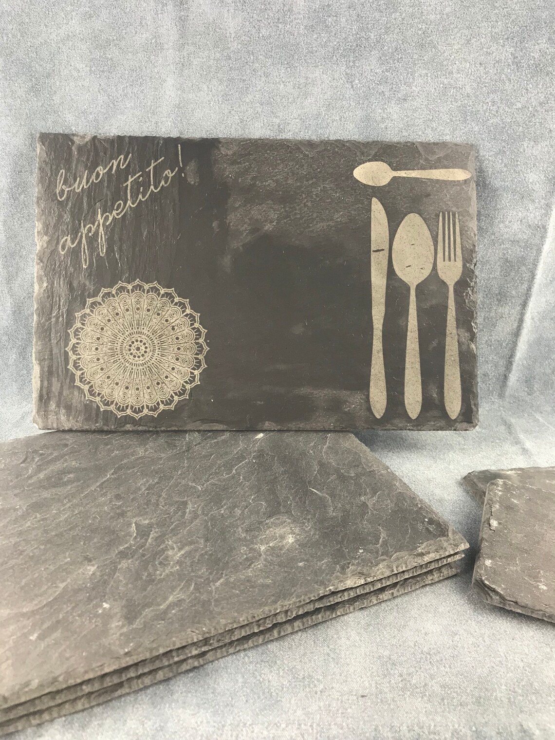 Placemat slate 6pcs slate plate beautiful placemat Etsy