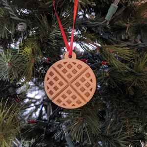 Waffle christmas ornament clearance