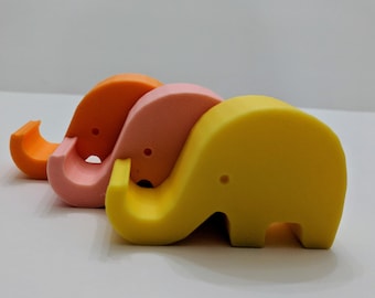 3D Printed Elephant Phone Stand, Cell Phone Stand, iPhone, Phone Stand, Kindle Stand, Business Card Holder, Elephant Gift, Phone Holder