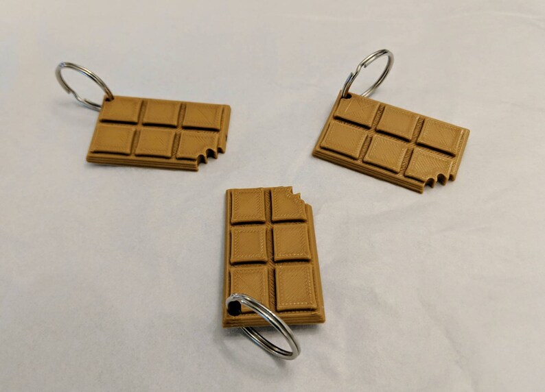 3D Printed Chocolate Bar Keychain Ornament Zipper Pull Etsy