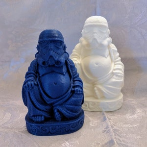 Stormtrooper Buddha, Christmas Buddha, Stocking Stuffer, Father&#39;s Day Gift, Birthday Gift, Star Wars, Home Decor, Zen, geek, laughing buddha