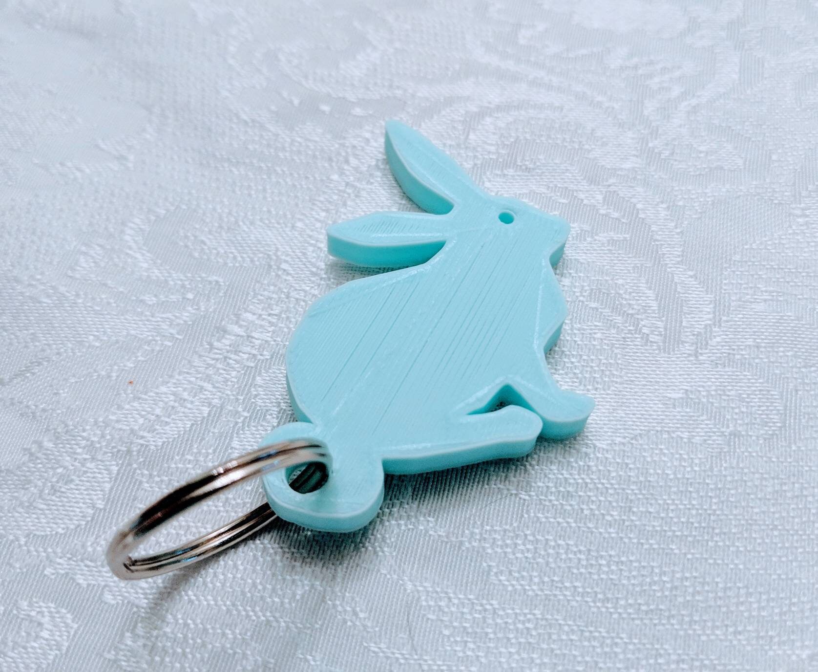 Bunny Keychain, 3D Printed, Zipper Pull, Backpack Tag, Back to School ...