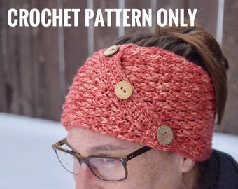 CROCHET PATTERN ONLY - Sideswipe Head Wrap