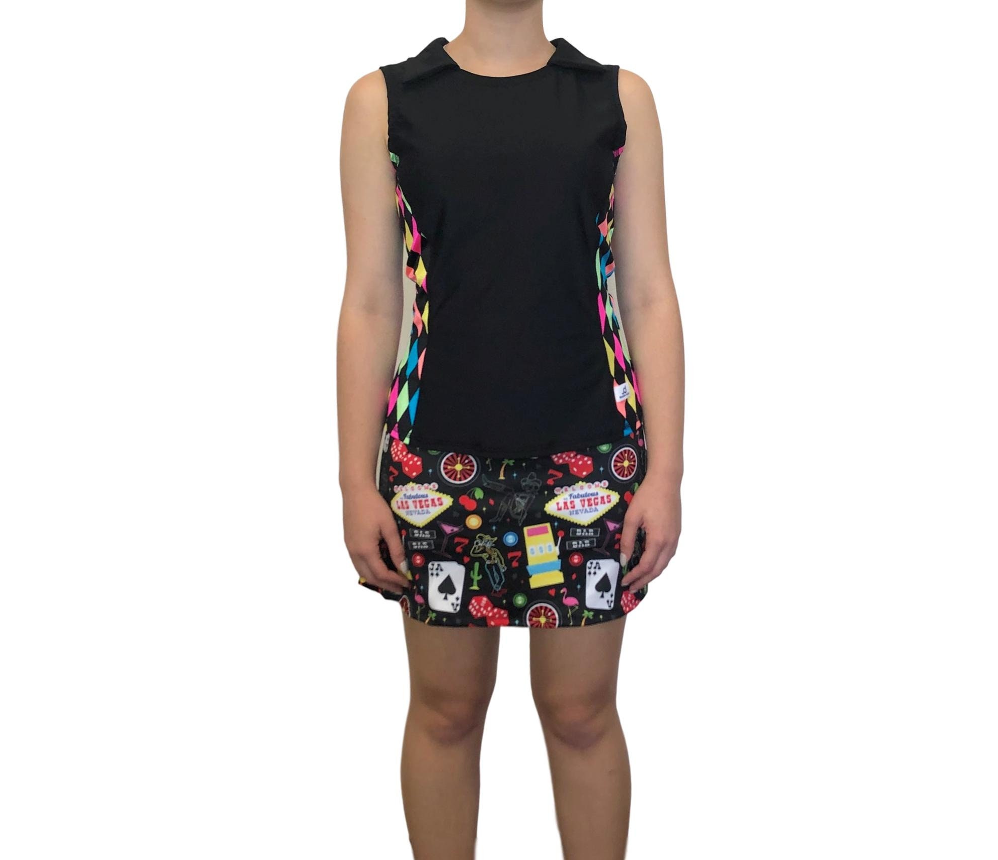 Neon Color Indian Aztec Doodle Women's Golf Shirts