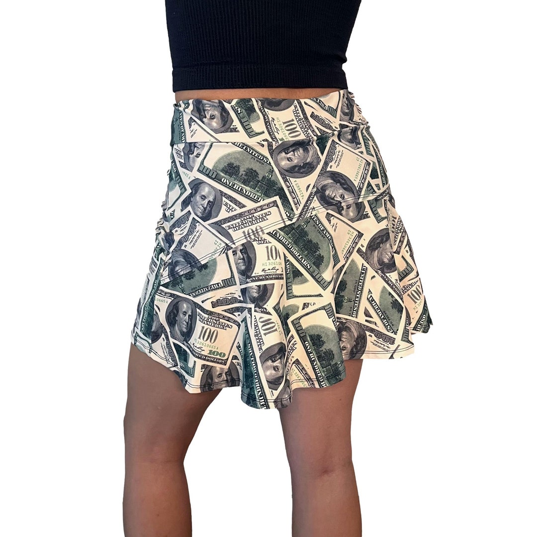 Flutter Golf Skort W/pockets *benjamins Money* Tennis, Running