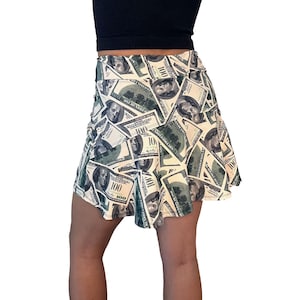 Flutter Golf Skort W/Pockets *Benjamins Money* - Tennis, Running, Golf Skirt
