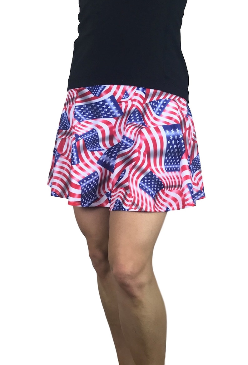 American Flag Athletic Flare Skirt W/ Compression Shorts and Etsy