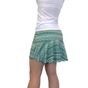 SALE - Ready to Ship - Knit Print Athletic Flutter Golf, Running, Tennis Skort w/ pockets- Golf Skirt