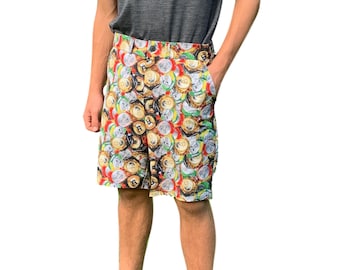 SALE - Size 32 ONLY - Crushed Cans Print Men's Golf Shorts