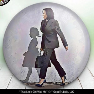 Licensed That Little Girl Was Me Pin, Kamala Harris, Democrat, Ruby Bridges, Feminist, Pro-Choice, Liberal, Women&#39;s Rights, Progressive
