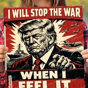Trump I Will Stop the War Demonstrativ Poster, Anti Trump, 5051 Keine Könige, Democracy, Anti Faschist, Wiederstehen, Rebell, Antifa, Diktator Woke Wear