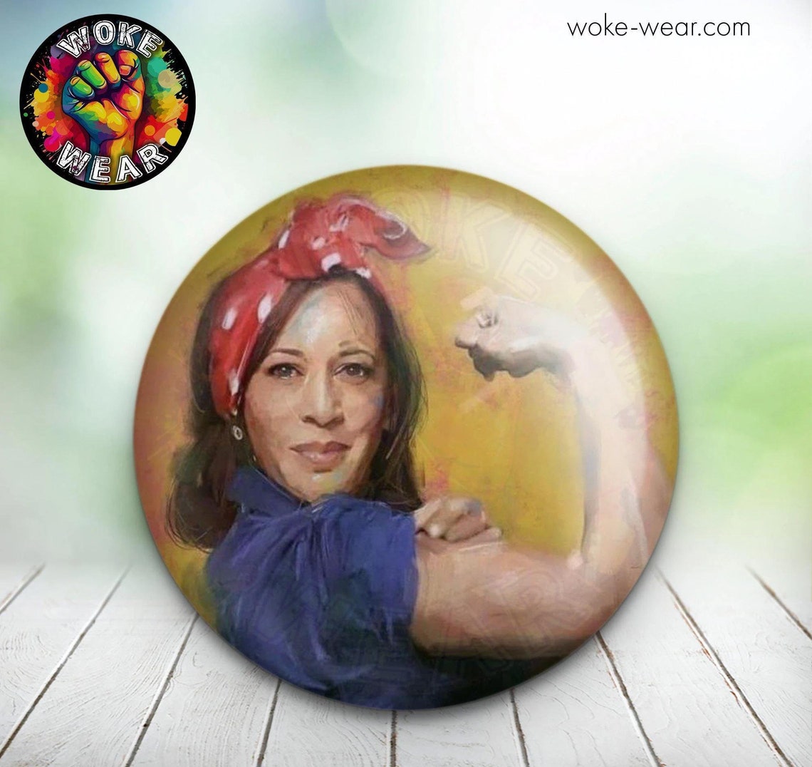 Rosie the Riveter Inspired Kamala Pin, Democratic, Presidential ...