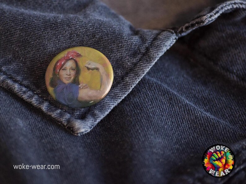 Rosie the Riveter Inspired Kamala Pin, Democratic, Presidential ...