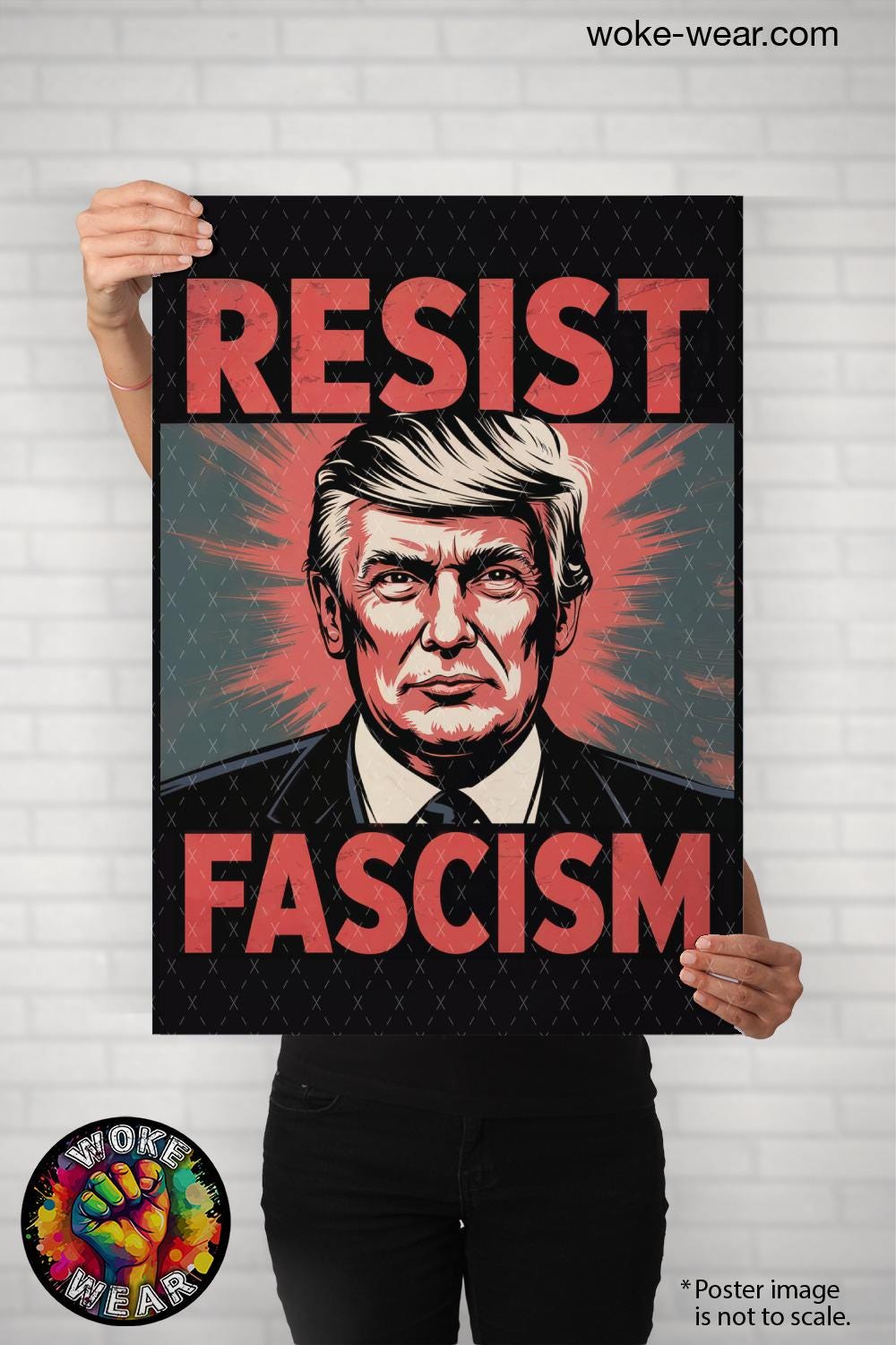 Discover Protest Poster Resist Fascism Fight the Trump Regime No Kings in America Democracy Vertical Poster