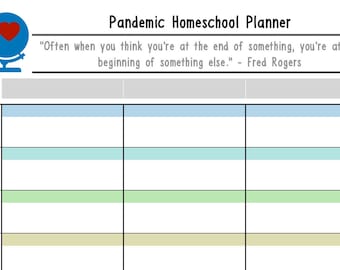 Pandemic Homeschool Planner