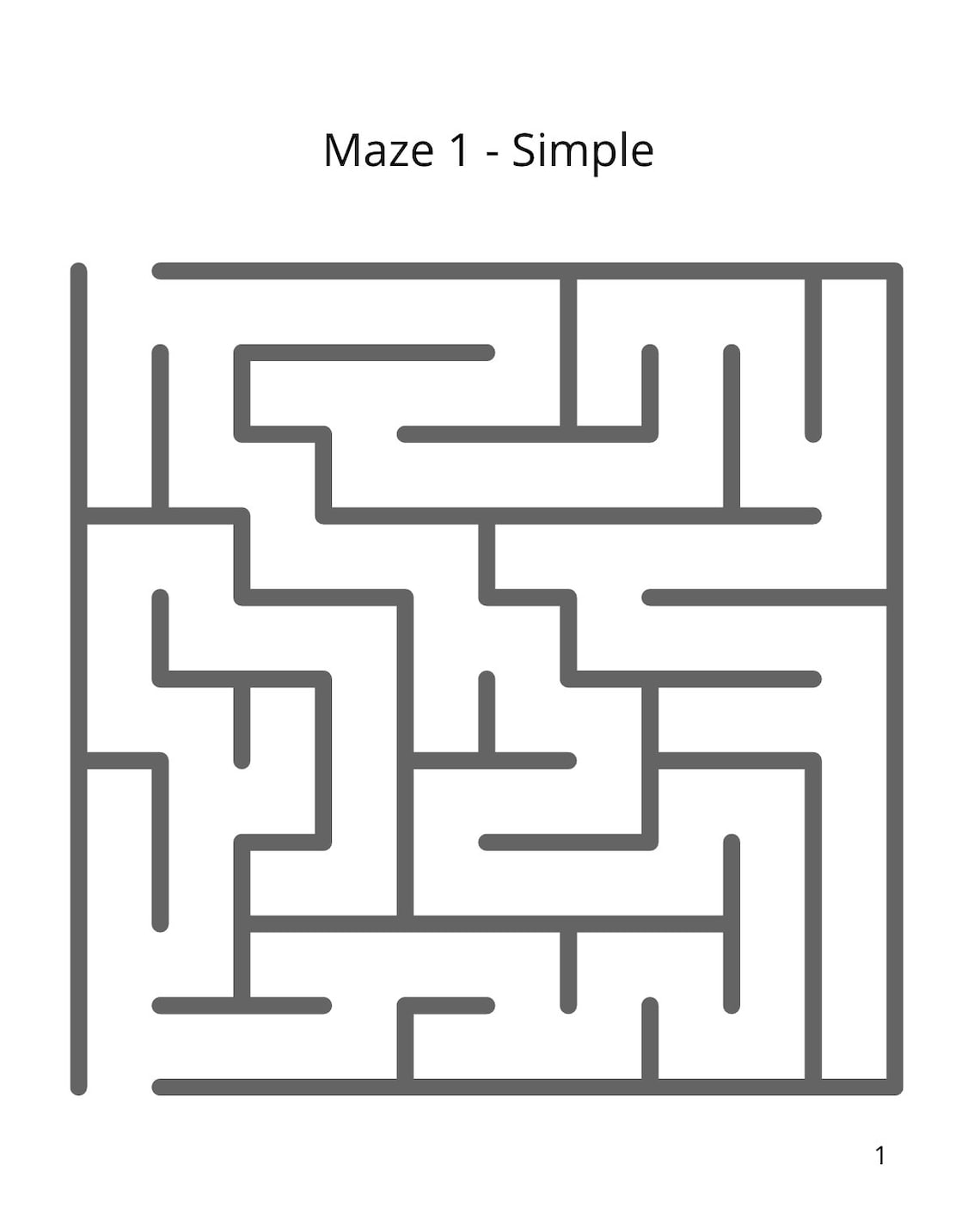 Easy Maze Puzzle