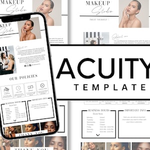 Acuity Scheduling Template Makeup Artist | MUA Website Template | Makeup Artist Website Banner - Minimal Acuity Template