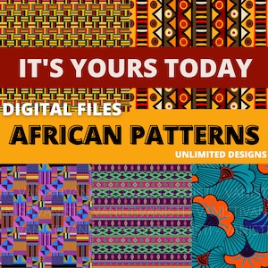 African Cloth Patterns | Digital seamless African Print | Instant Download (HD)
