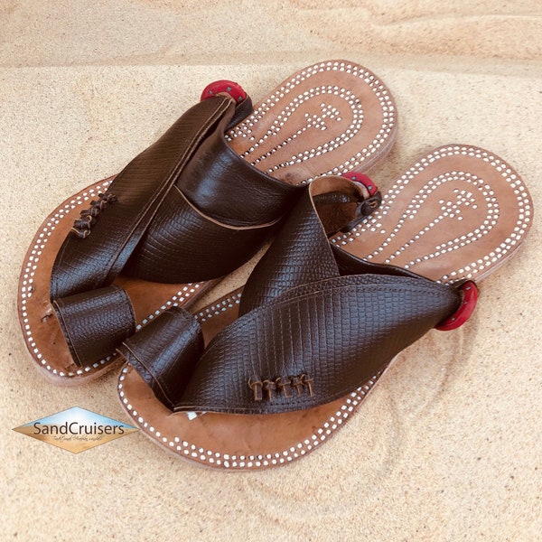 Men's leather sandals ~ SandCruisers ~ Traditional Handmade Arabian Sandals ~ Great for beaches, pools, parks, grass, and outdoors!