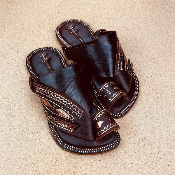 Mens brown leather sandals ~ SandCruisers ~ Truly Handmade sandals ~ Perfect as Earthing shoes, Barefoot sandals, Grounding shoes!