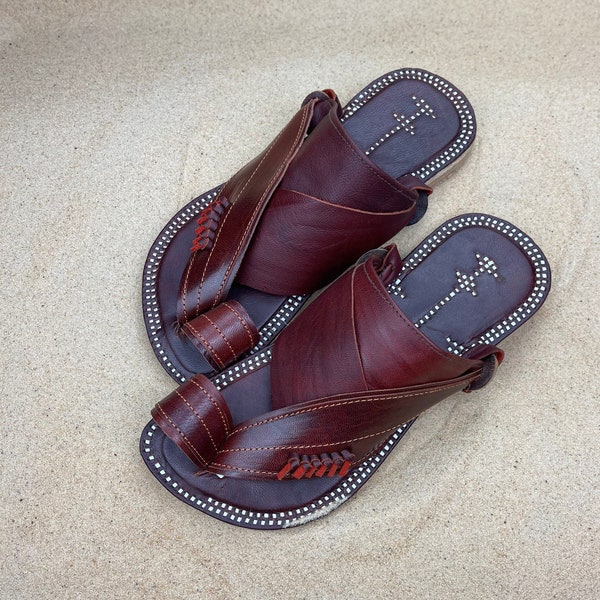 Mens brown leather sandals ~ SandCruisers ~ Handmade sandals~ Great for outdoors, beaches, pools, parks, grass, and outdoors!